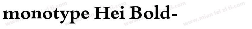 monotype Hei Bold字体转换